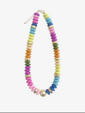 Tobie Beaded Disc Necklace-Rainbow