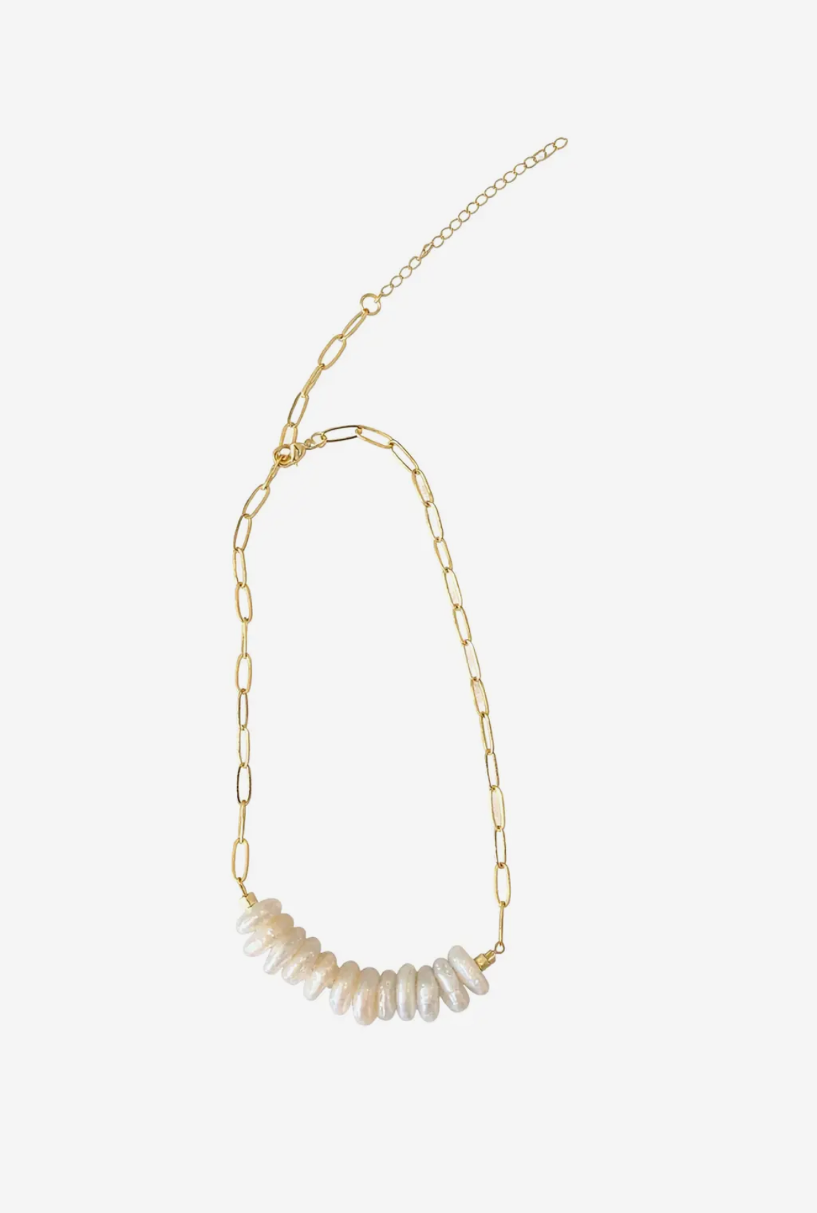 Coin Paperclip Chain Necklace